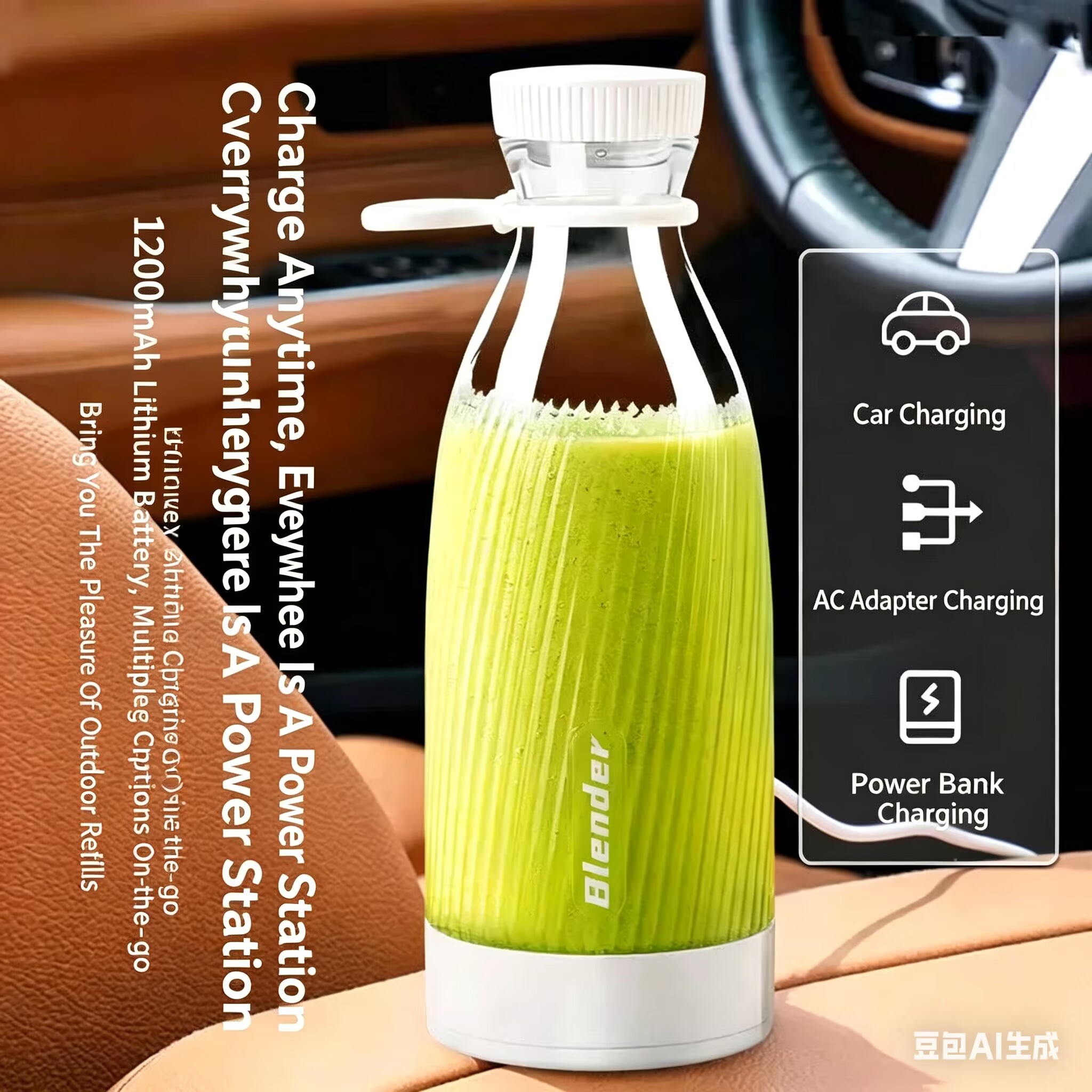 Portable Simple Personality Blender Usb Charging Fresh Juicer 6 Blades