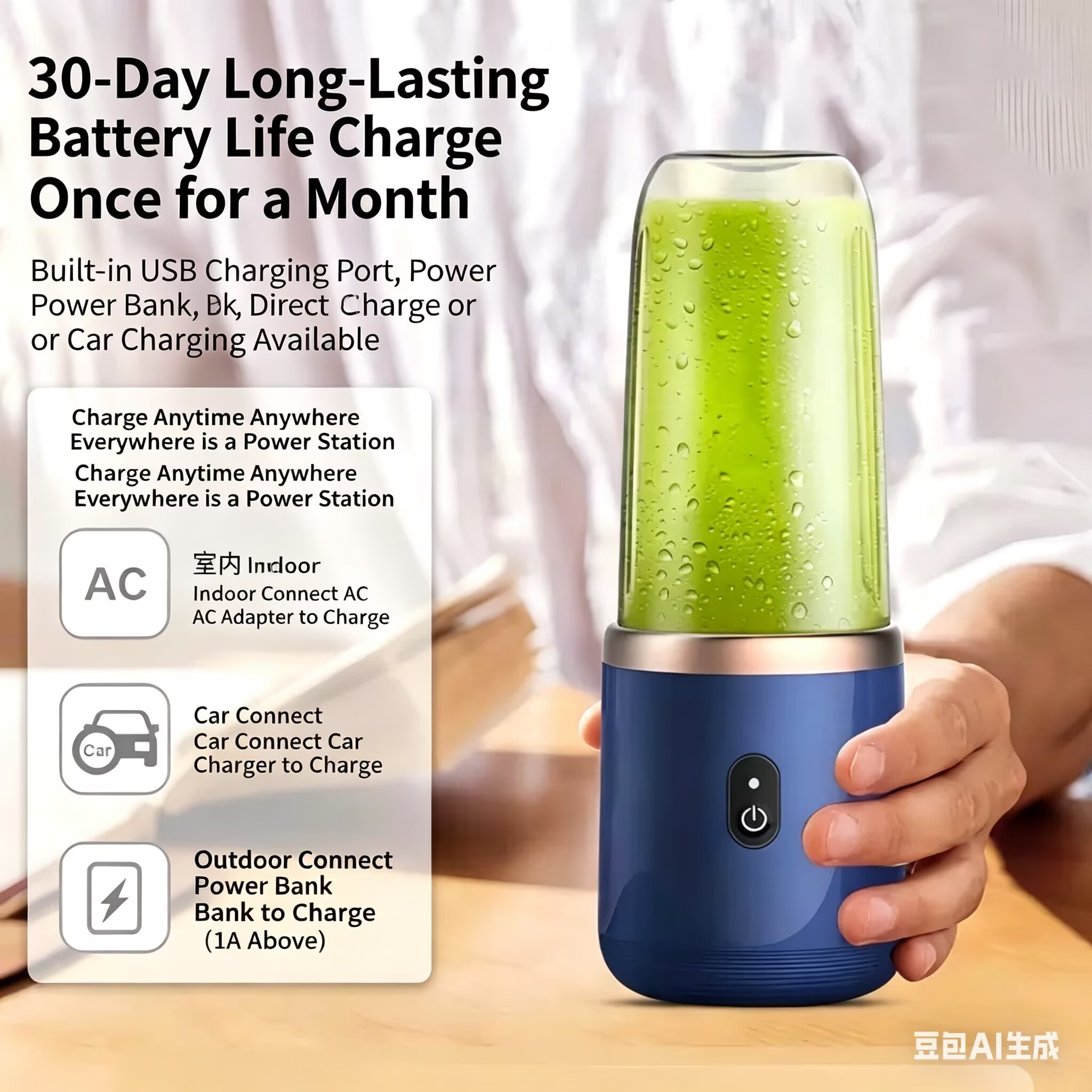 Rechargeable juicer Dual Cup Portable Juice Extractor Mini Blender USB Juice Separator Small Appliance for Home