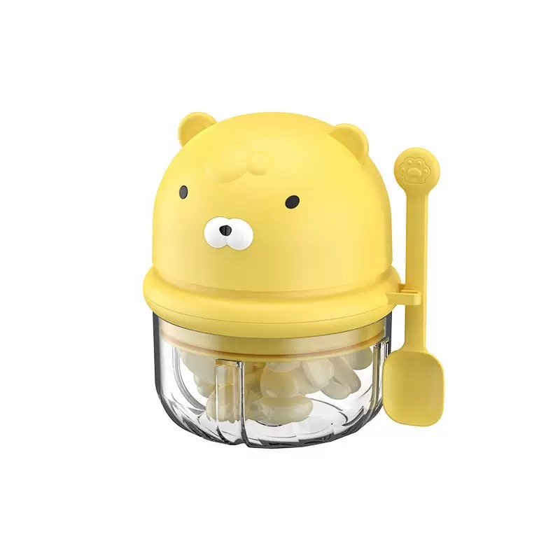 Cute electric garlic press, mini wireless garlic masher, baby food processor, garlic paste maker, blender, chopper 350ml