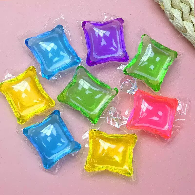 TikTok popular item - 90-100-pack box of laundry powder beads with long-lasting fragrance, softening and stain-removing function, three-in-one beads