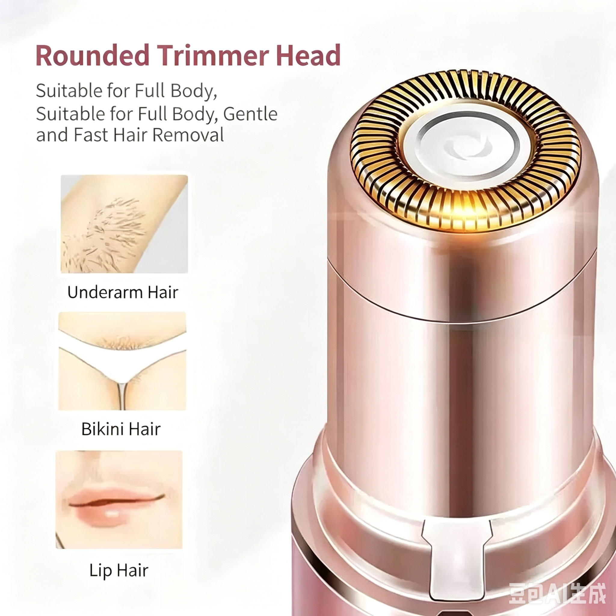 3 in1 Women Electric Eyebrow Trimmer Mini Eye Brow Epilator Facial Hair Removal USB Charging Portable Women Painless Razor Shaver Tool