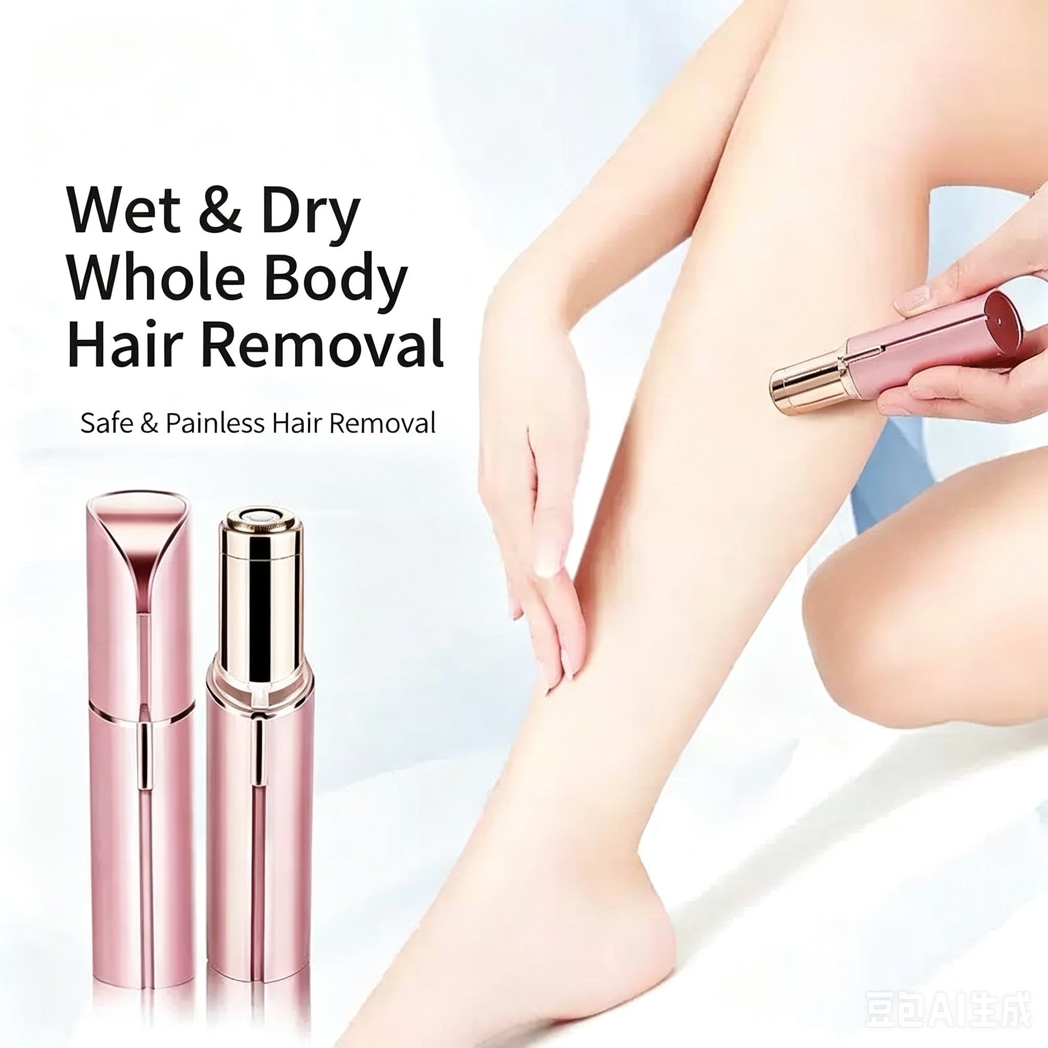 3 in1 Women Electric Eyebrow Trimmer Mini Eye Brow Epilator Facial Hair Removal USB Charging Portable Women Painless Razor Shaver Tool