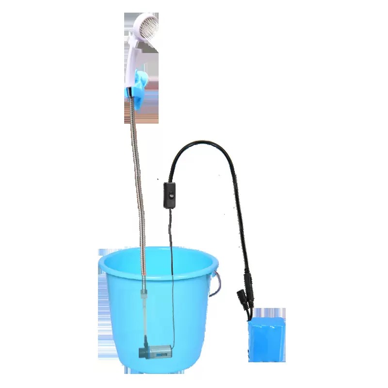 New rural dormitory shower device - a household, rental, outdoor, electric, portable, simple self-suction shower head with adjustable spray function