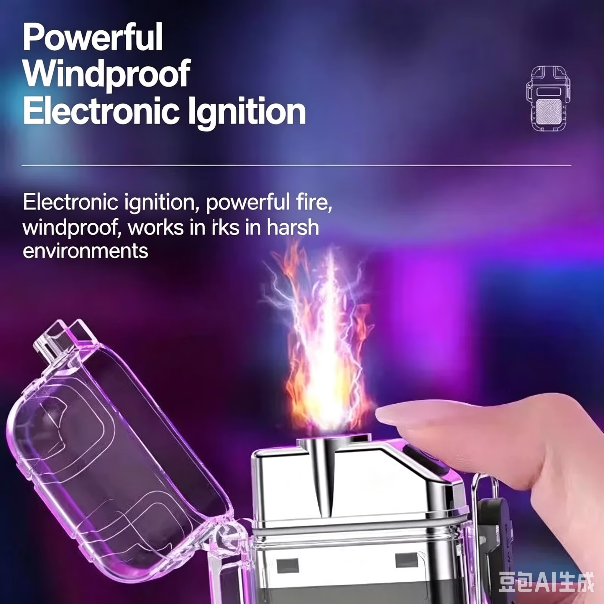 Multifunctional USB Rechargeable Lighters Portable Lighting Lighter Super Bright Flashlights Outdoor Camping Lighting Waterproof Lighter Emergency Work Lights Super Long Battery Life