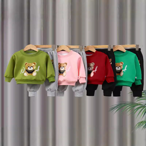 Boy Clothes Cute Bear Outfits Girl Shirt Tops Sweatshirt Sweat Pant Set Fall Winter Outfit