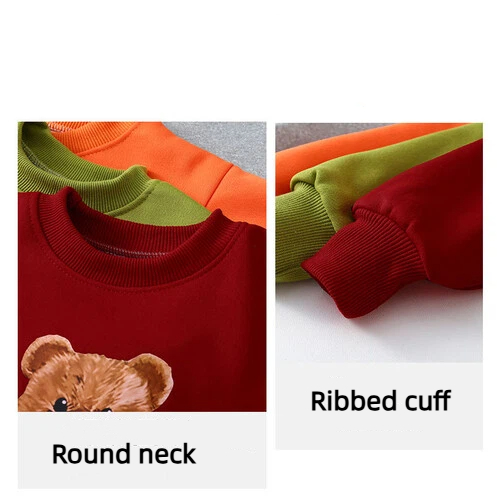 Boy Clothes Cute Bear Outfits Girl Shirt Tops Sweatshirt Sweat Pant Set Fall Winter Outfit