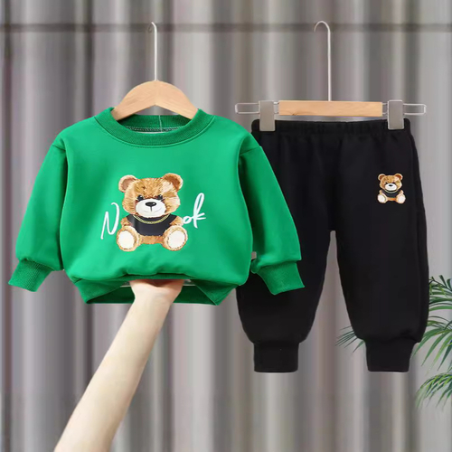 Boy Clothes Cute Bear Outfits Girl Shirt Tops Sweatshirt Sweat Pant Set Fall Winter Outfit