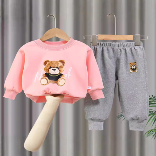 Boy Clothes Cute Bear Outfits Girl Shirt Tops Sweatshirt Sweat Pant Set Fall Winter Outfit