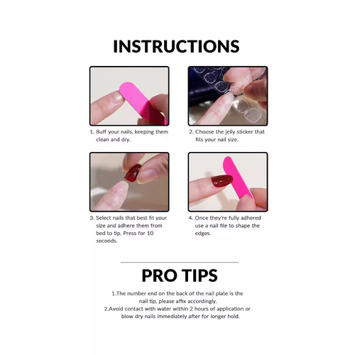 3D Press on False Nails  - Medium French Tip Fake Nails, Glossy Acrylic Nails Full Cover Floral Glue on Nails for Women Manicure 24Pcs view 10