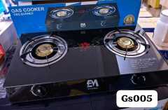 🔥🍳 Electromate GS005 Two-Burner Gas Cooker – Premium Black Glass Top Double Burner Stove with Sleek Modern Design, Durable Burner Supports & Easy Flame Control, Perfect for Home Kitchen, Everyday Co