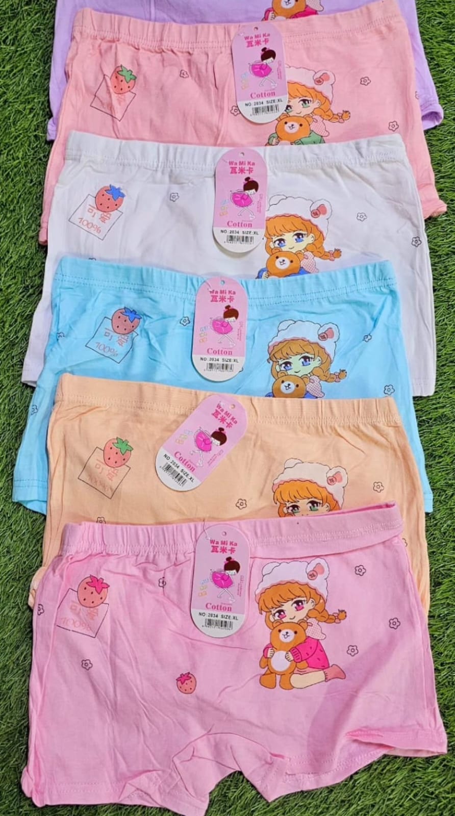 3PCS Baby Girls Soft Cotton Hot Pants – Lightweight Breathable Elastic Waist Comfortable Summer Safety Shorts for Daily Wear & Playtime