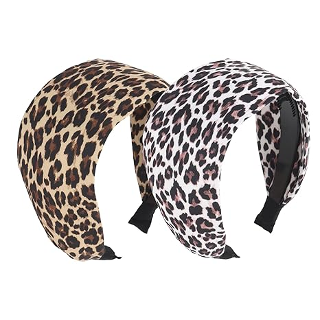 Leopard Print Wide Headband for Women & Girls, Fashionable Non-Slip Hair Accessory, Trendy Leopard Pattern Hairband for Daily & Party Use