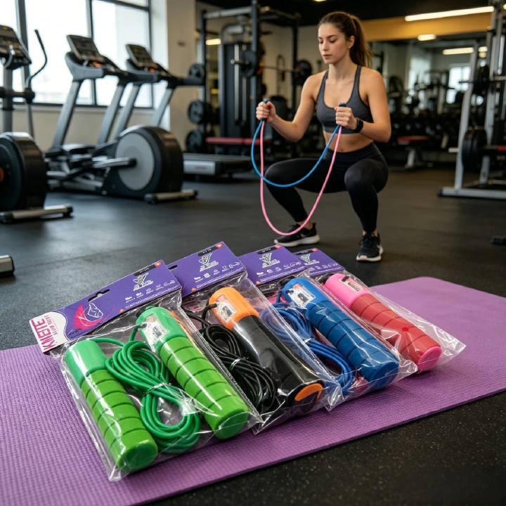 Jump Rope with Electronic Counter Professional Adjustable Fast Speed Counting Skipping Rope Jumping Wire Workout Equipments,Skipping rope gym rope home training count rope Men Women and Kids
