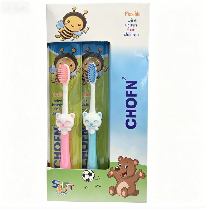 12Pcs Mixed Color Cartoon Kids Toothbrush, Soft Bristle Children Toothbrush, Ergonomic Handle BPA Free Cute Toothbrush for Kids Over 3 Years Old Daily Oral Cleaning
