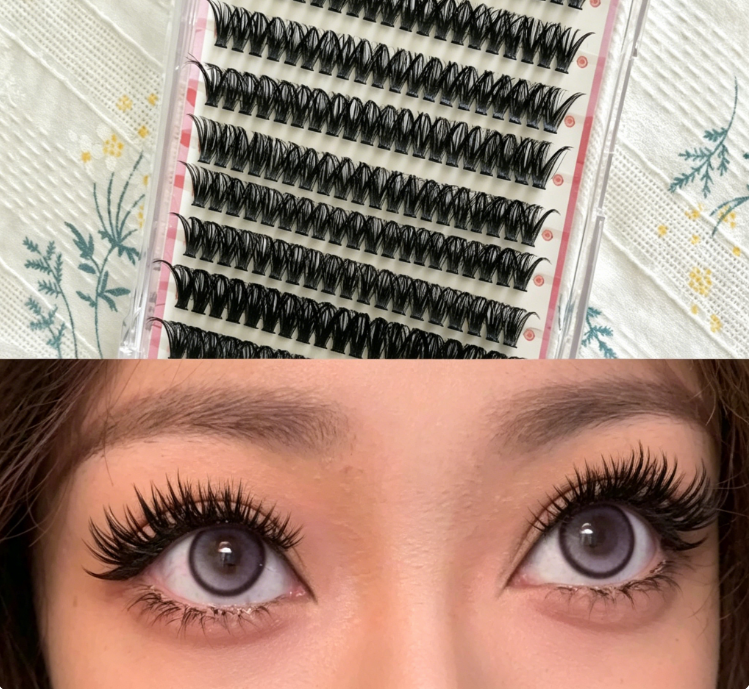 12mm/14mm Curly Mink False Eyelashes, Natural Fluffy Cluster Lashes for Daily Makeup, Soft Lightweight Volume Lashes