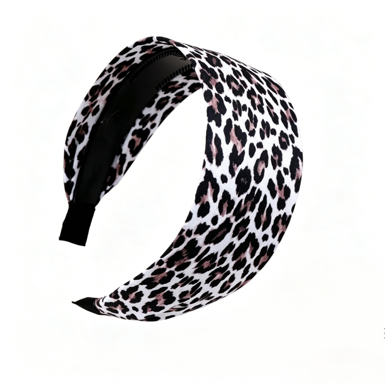 Leopard Print Wide Headband for Women & Girls, Fashionable Non-Slip Hair Accessory, Trendy Leopard Pattern Hairband for Daily & Party Use