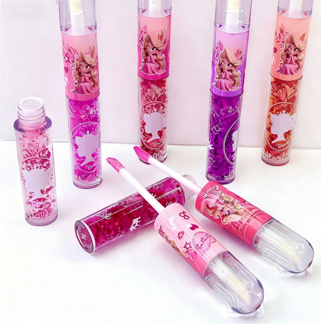 Double-headed glossy lip balm, mirror-like hydrating lip gloss, long-lasting cute cartoon lip color, suitable for girls and women to use view 2