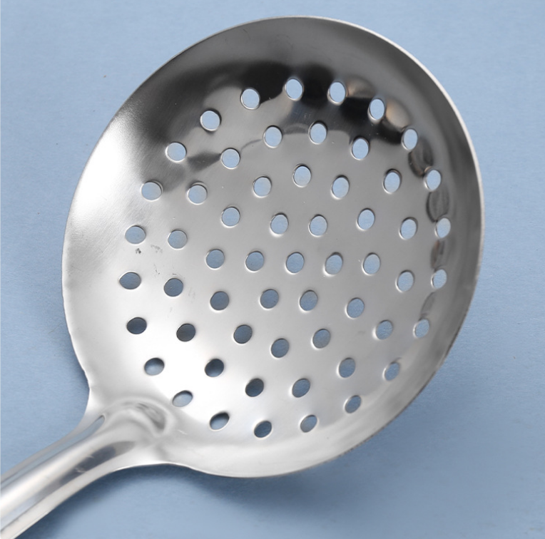Stainless Steel Skimmer Strainer with Heat Resistant Handle, Metal Fry Pan Deep Pot Cooking Tool for Pancakes, Vegetables & Home Kitchen Use