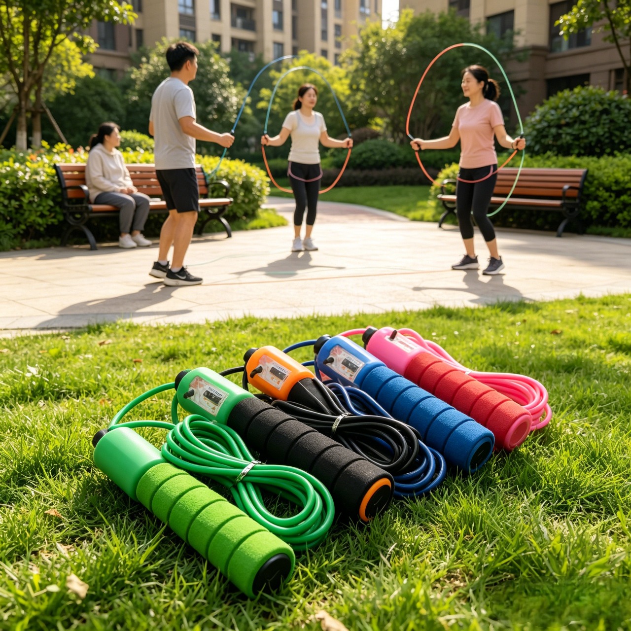 Jump Rope with Electronic Counter Professional Adjustable Fast Speed Counting Skipping Rope Jumping Wire Workout Equipments,Skipping rope gym rope home training count rope Men Women and Kids