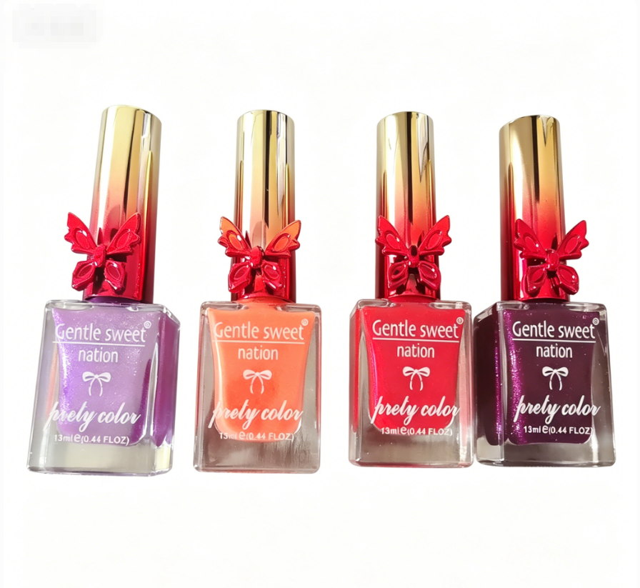 Quick Dry 4 Colors Nail Polish, Crack Resistant Long Lasting Glossy Nail Coating, Daily Beauty Nail Varnish For Women