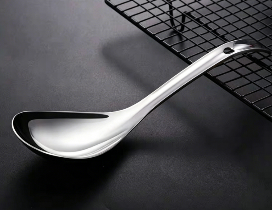 Stainless Steel Rice Spoon Durable Large Handle Dinner Spoon Multifunctional Kitchen Scoop Vertical Mixing Shovel Household Cooking Utensils for Home Dining Use