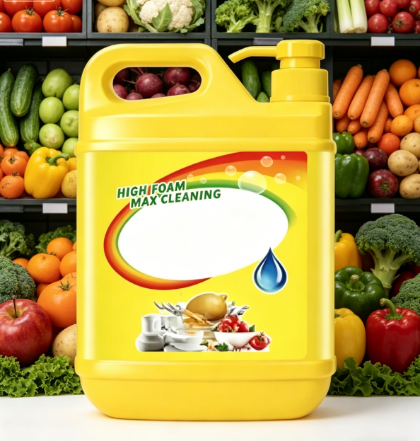 1.5L Lemon Dishwashing Liquid Bottle, Kitchen Dish Soap for Oil Stain Remover, Home Use Dish Cleaner