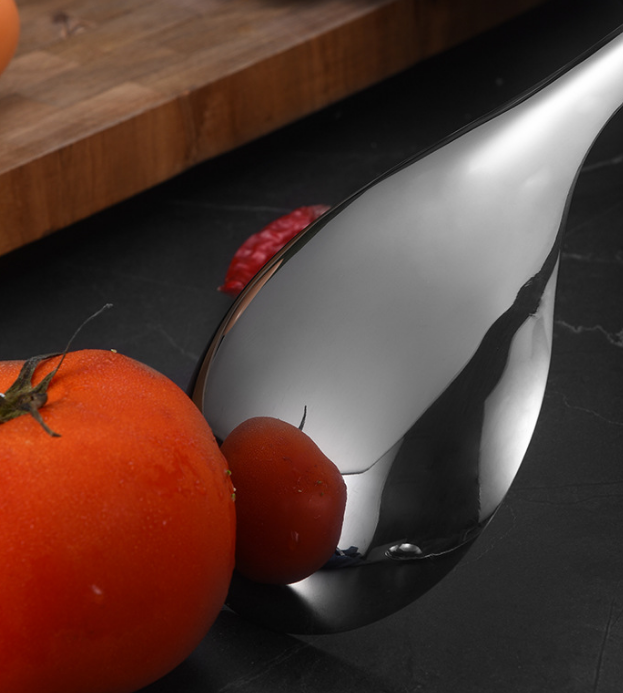 Stainless Steel Rice Spoon Durable Large Handle Dinner Spoon Multifunctional Kitchen Scoop Vertical Mixing Shovel Household Cooking Utensils for Home Dining Use