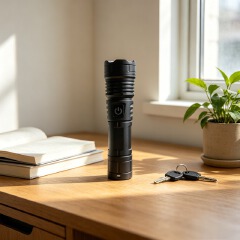 LED Handheld Flashlights Rechargeable Tactical Super Bright Rechargeable Zoomable Waterproof Tactical Flashlight with Battery Charging Home Outdoor Zoom Mini Portable