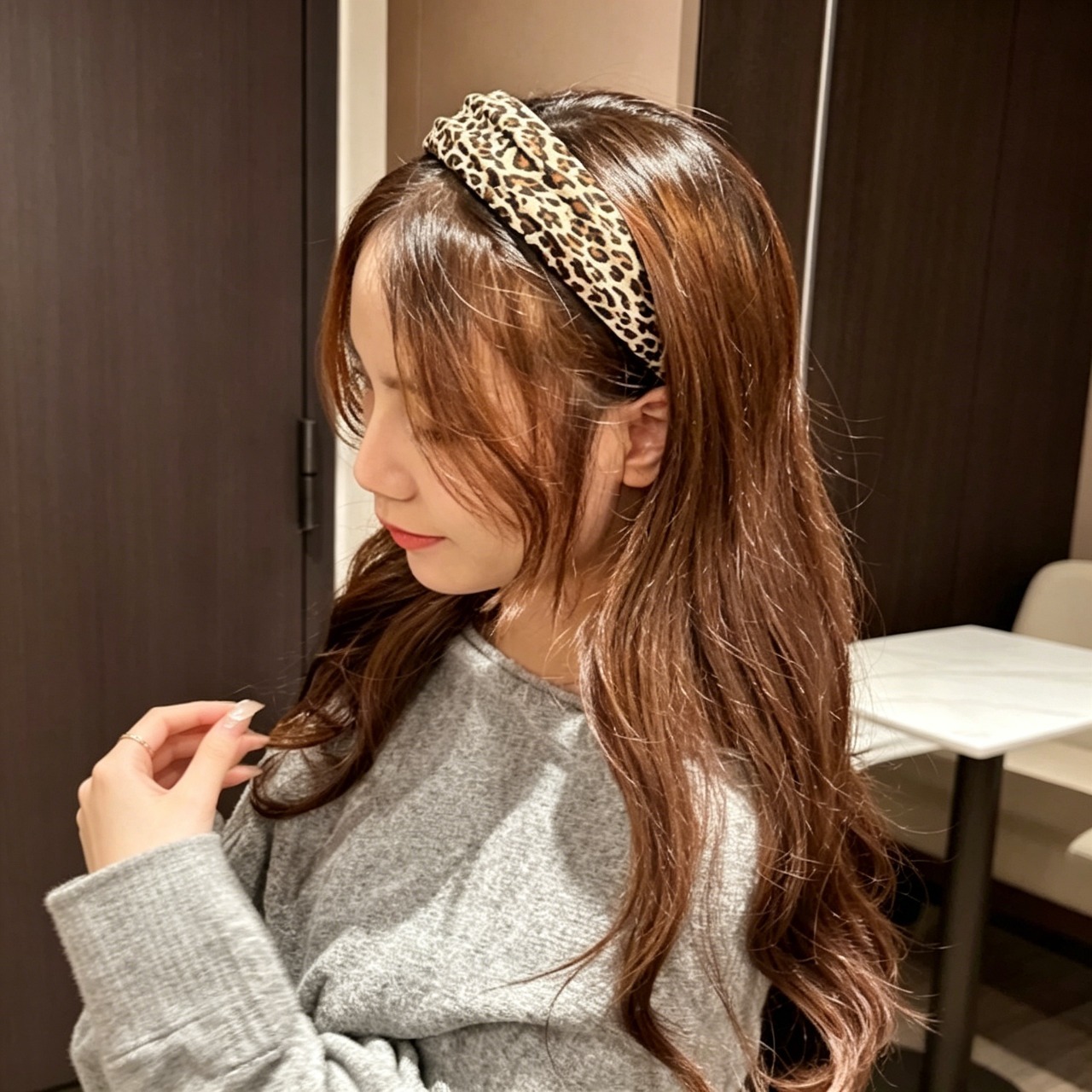 Leopard Print Wide Headband for Women & Girls, Fashionable Non-Slip Hair Accessory, Trendy Leopard Pattern Hairband for Daily & Party Use