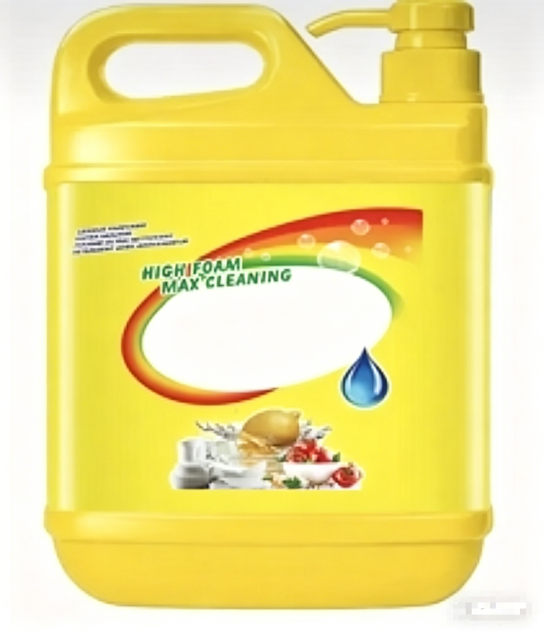 1.5L Lemon Dishwashing Liquid Bottle, Kitchen Dish Soap for Oil Stain Remover, Home Use Dish Cleaner