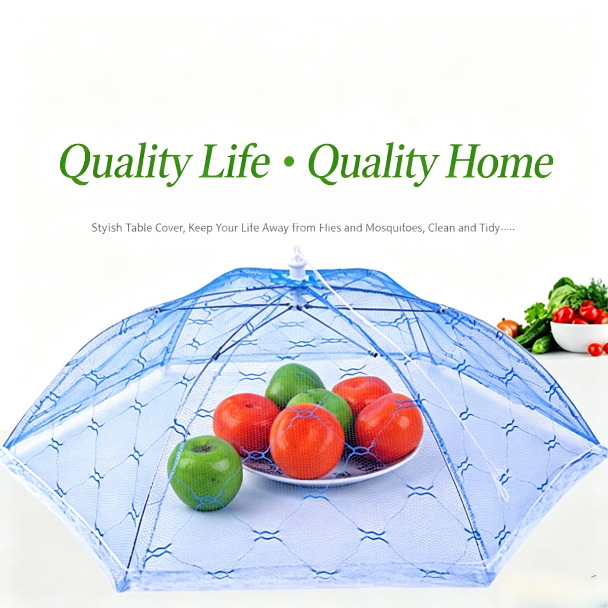Food cover, Mesh food net, Foldable food cover, Anti-fly cover, Table food protector,Kitchen dust cover, Reusable food mesh，Large Foldable Mesh Food Cover, Anti-Fly Dustproof Table Food Protector