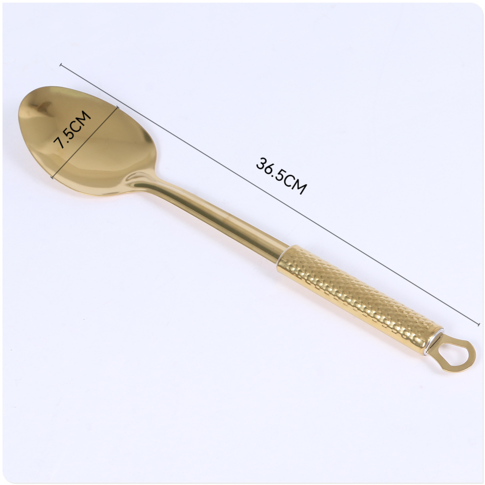Stainless Steel Ladle & Spatula Heat Insulation Handle Kitchen Cooking Tool Easy to Clean