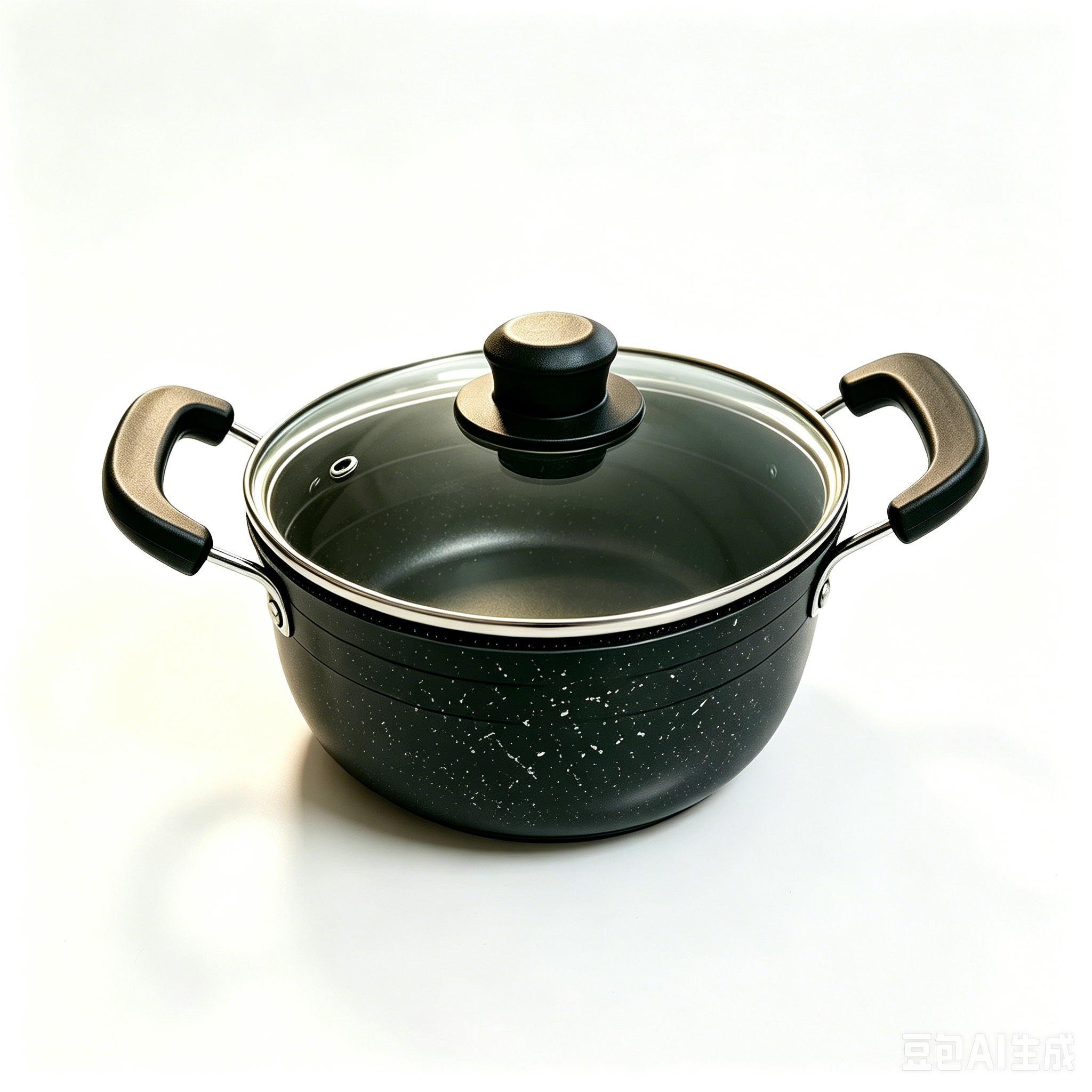 Non-Stick Sufuria Cooking Pot , Heat Resistant Handle,Non-stick Iron Marble Coating Cookware Set Sufuria Set Cooking Pot Set Suitable (6PCS 18/20/22/24/26/28CM Pots+6PCS Glass Lids)