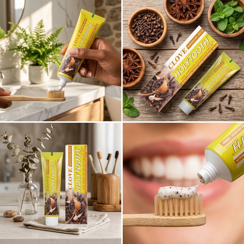 Toothpaste Clove Flavour Holytooth Toothpaste Whitening Toothpaste  Fresh Breath Anti Cavity Gum Care Deep Cleaning Daily Oral Care