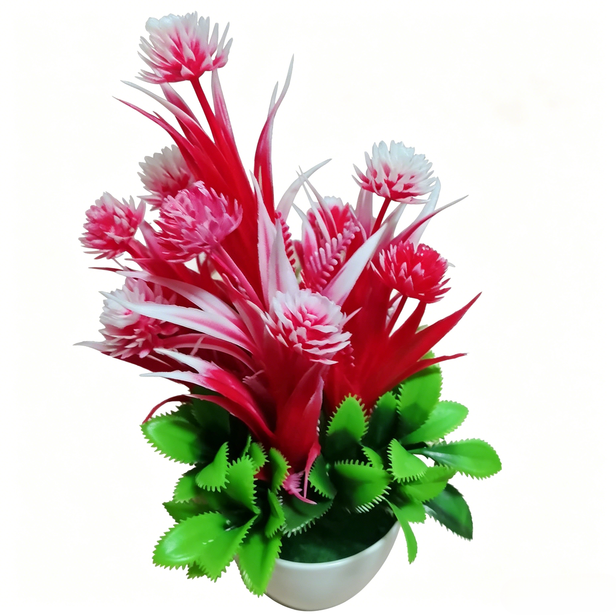 2pcs Fake Potted Artificial Flowers，Artificial Potted Plants, Fake Flowers with Base, All Season Decor for Dining Table, Desktop, Home, Bathroom & Office Decoration