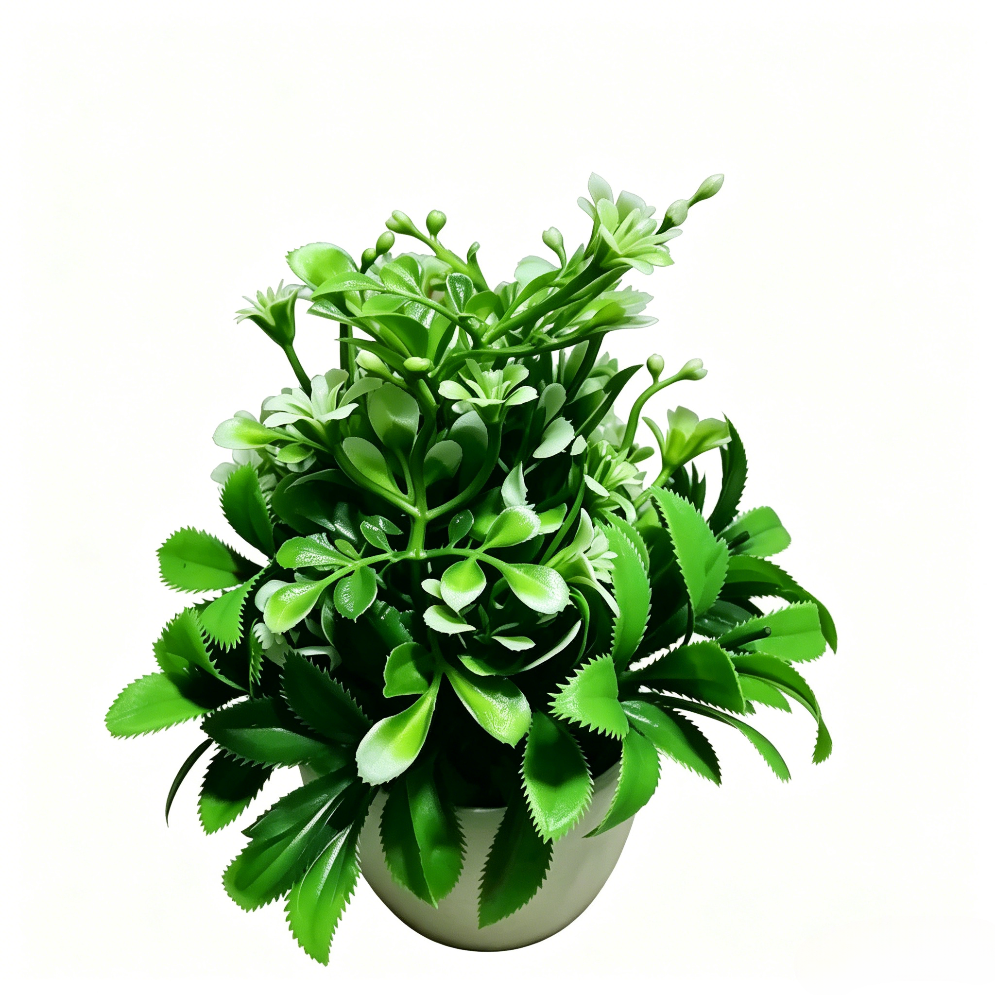 2Pcs Artificial Flowers with Plastic Pots, Realistic Artificial Flower Potted Set,Fake Potted Plants for Home Office Commercial Decoration