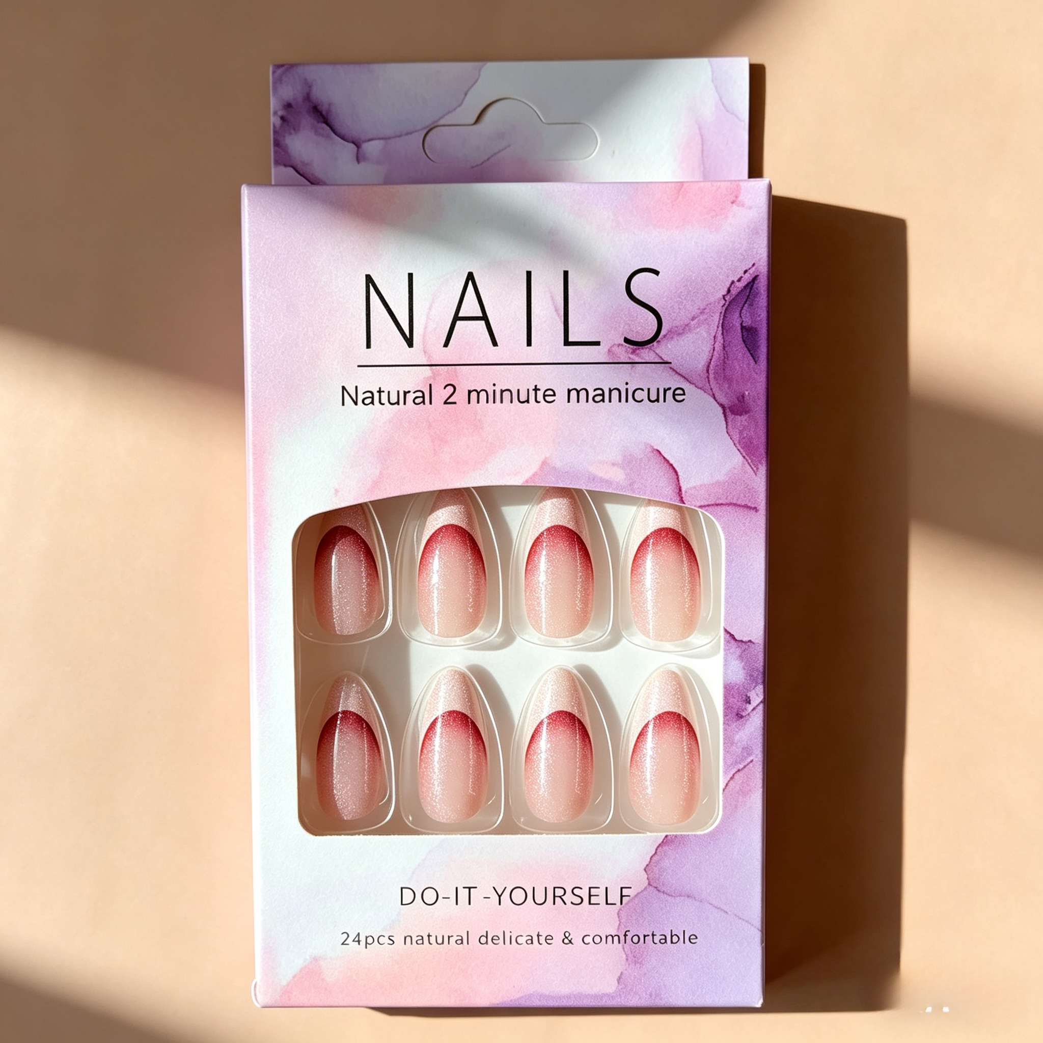 French False Nails（Give away jelly gelatin） Fake Nail Tips, Reusable Stick On Nails, Natural Nude Press Ons, Coffin Shape False Nails, Easy Glue On Nails, DIY Manicure Kit, Quick Press On Nails view 7