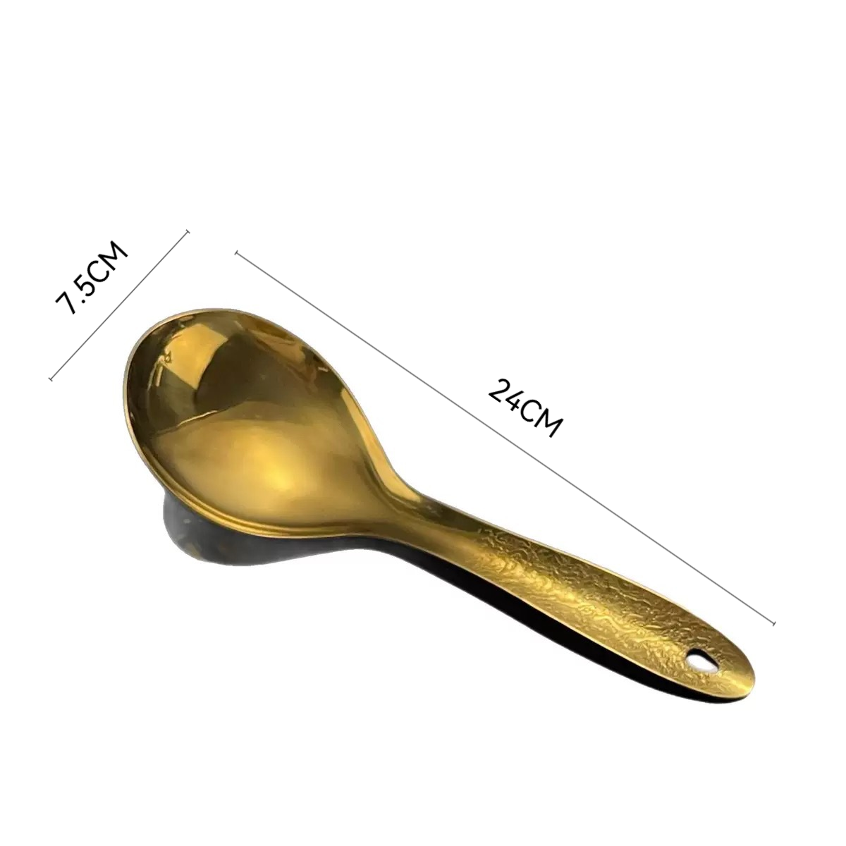 Stainless Steel Rice Spoon Durable Large Handle Dinner Spoon Multifunctional Kitchen Scoop Vertical Mixing Shovel Household Cooking Utensils for Home Dining Use