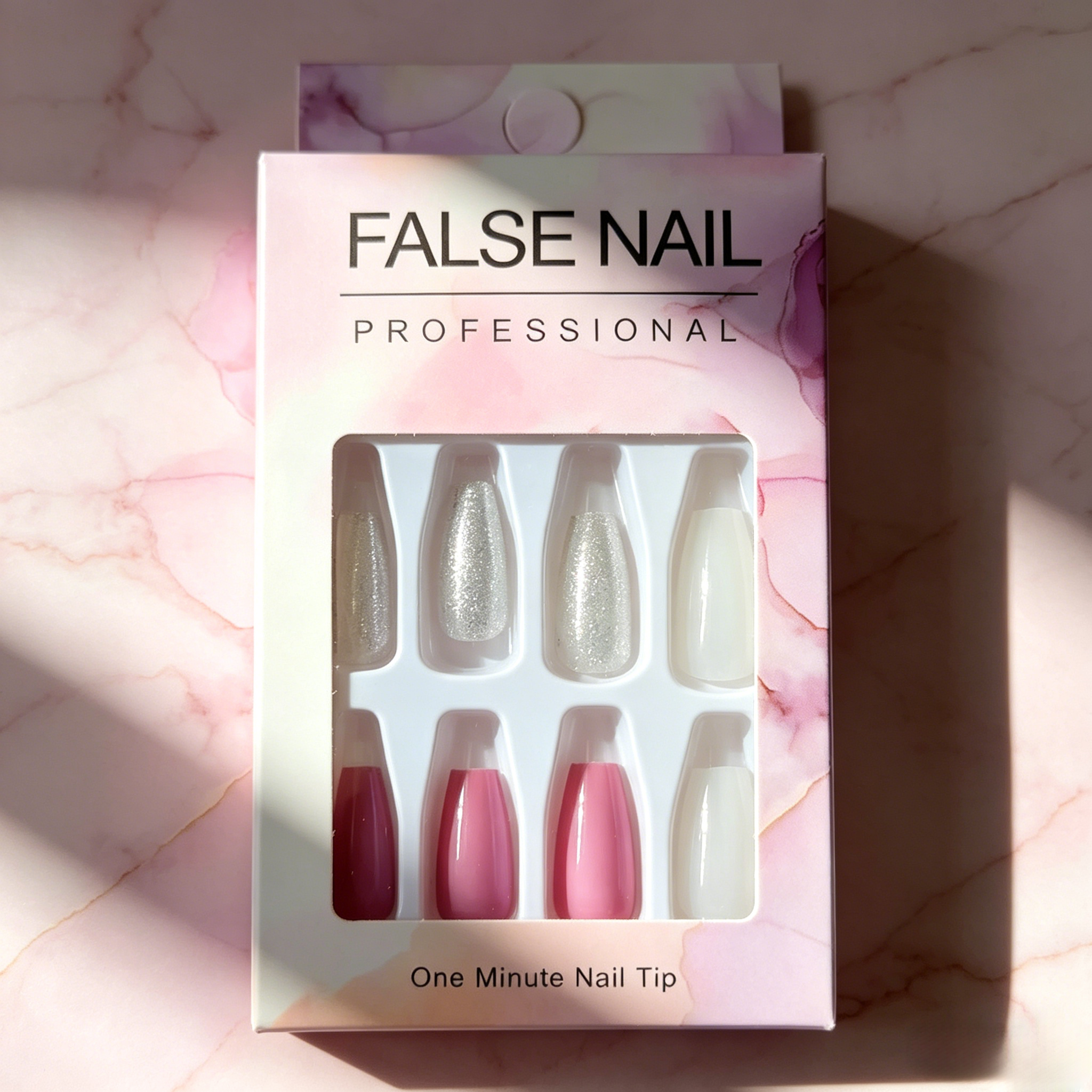 French False Nails（Give away jelly gelatin） Fake Nail Tips, Reusable Stick On Nails, Natural Nude Press Ons, Coffin Shape False Nails, Easy Glue On Nails, DIY Manicure Kit, Quick Press On Nails view 6