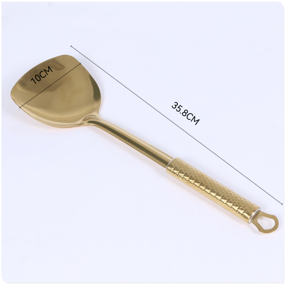 Stainless Steel Ladle & Spatula Heat Insulation Handle Kitchen Cooking Tool Easy to Clean
