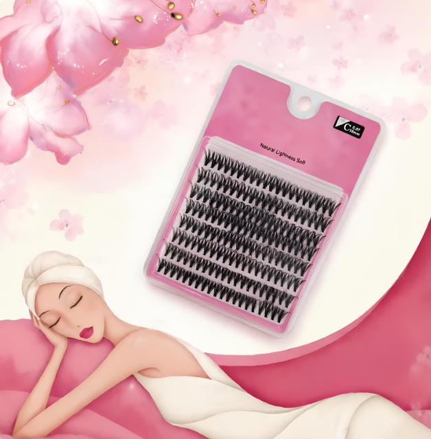 DIY Segmented false eyelash set, large capacity dense single cluster of false eyelashes 10cm/14cm Curly Mink False Eyelashes, Soft Lightweight Volume Lashes