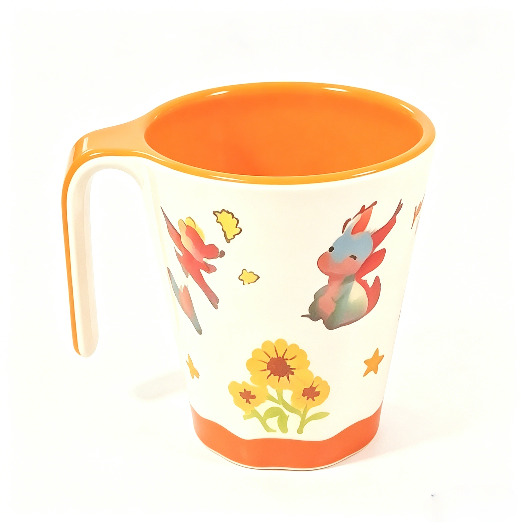 Cartoon Water Mug, Uncovered Drinking Cup, Cute Cartoon Pattern Plastic Water Cup for Home School Office Daily Use，Plain No Lid Water Cup，Plastic Drinking Cup，Home Daily Water Cup