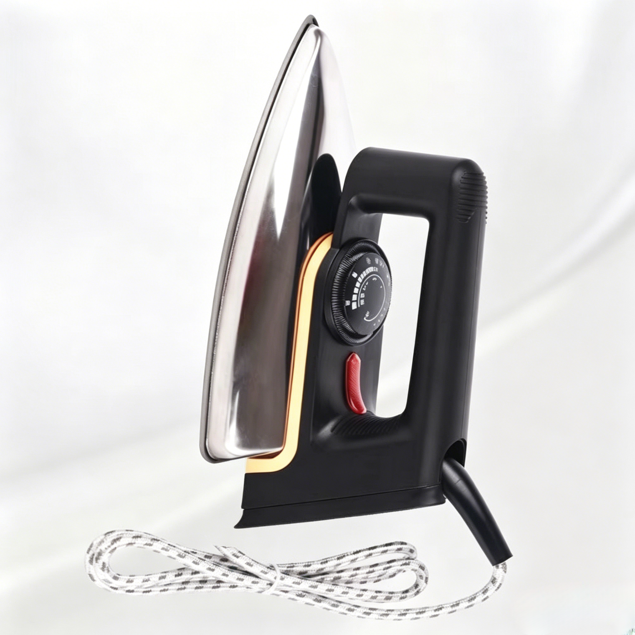 Deluxe Dry Iron Portable Dry Electric Iron Stainless Steel Soleplate Fast Heating Household Clothes Iron HT-YD-1001 For Home Daily Use，dry electric iron, stainless steel soleplate iron