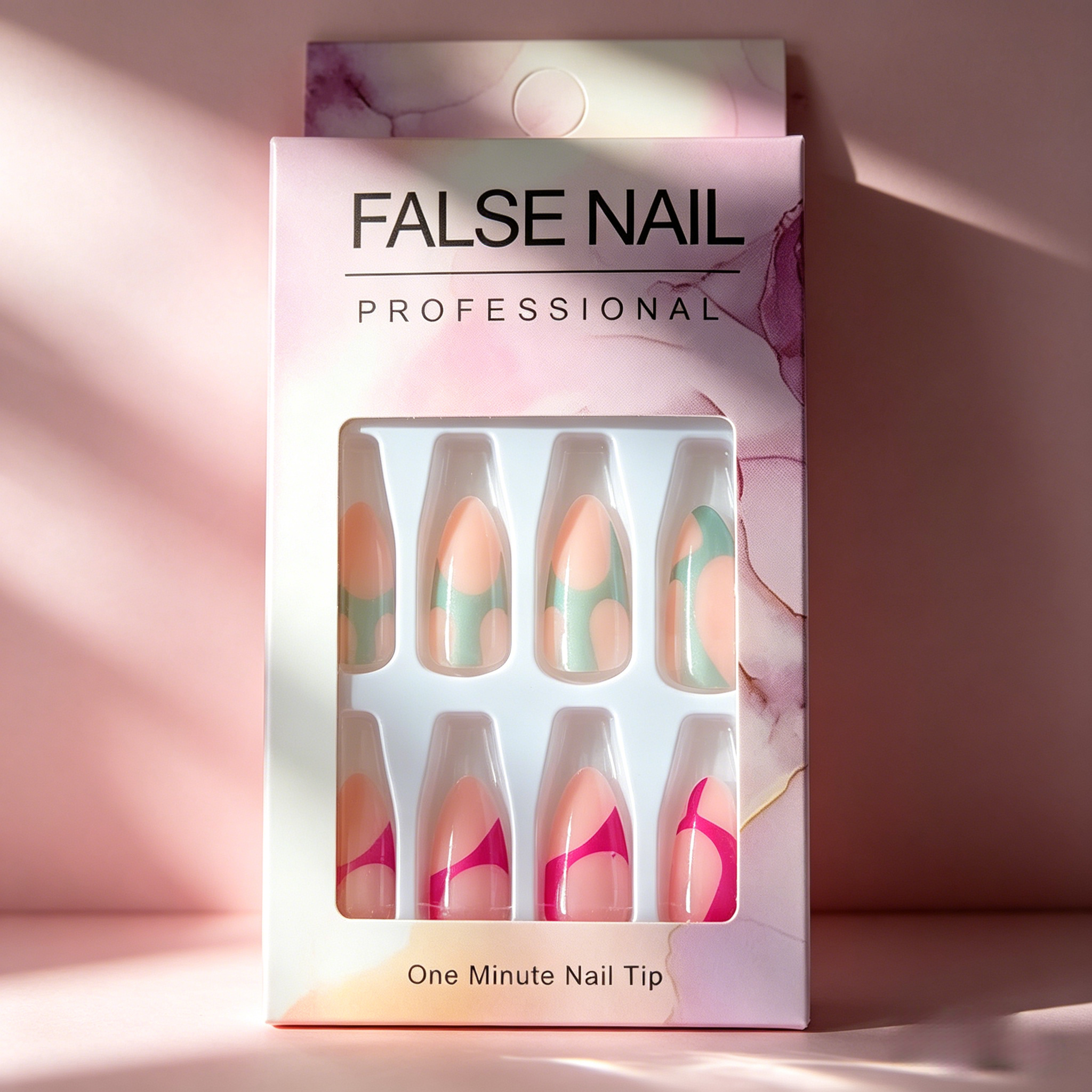 French False Nails（Give away jelly gelatin） Fake Nail Tips, Reusable Stick On Nails, Natural Nude Press Ons, Coffin Shape False Nails, Easy Glue On Nails, DIY Manicure Kit, Quick Press On Nails view 5