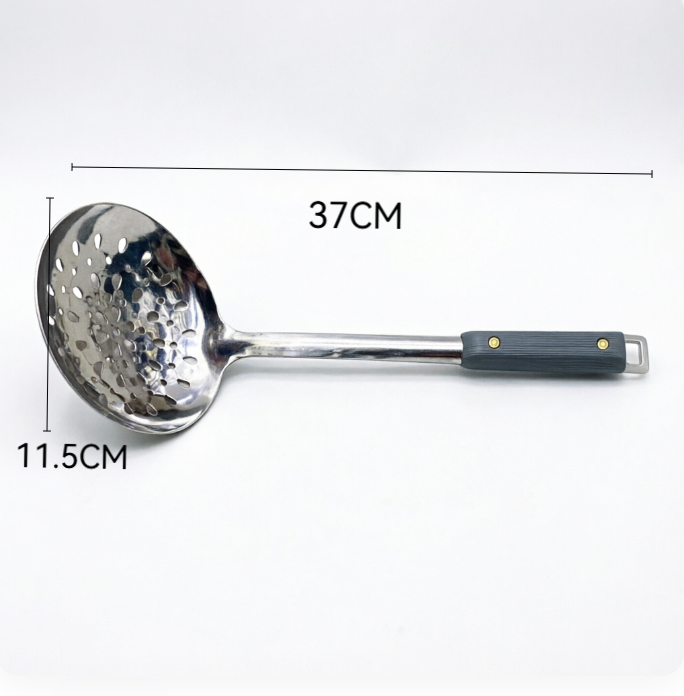 Stainless Steel Skimmer Strainer with Heat Resistant Handle, Metal Fry Pan Deep Pot Cooking Tool for Pancakes, Vegetables & Home Kitchen Use