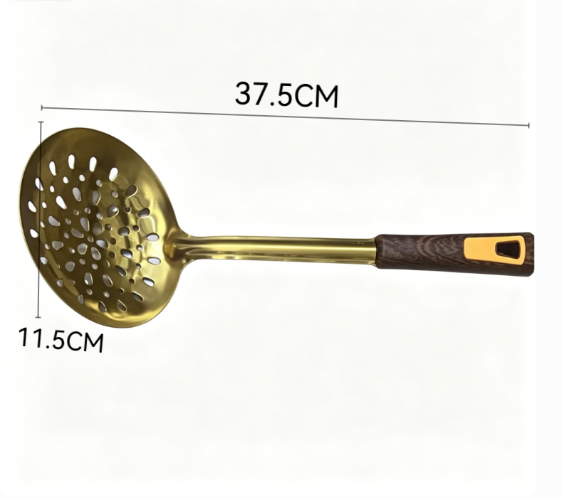 Stainless Steel Skimmer Strainer with Heat Resistant Handle, Metal Fry Pan Deep Pot Cooking Tool for Pancakes, Vegetables & Home Kitchen Use