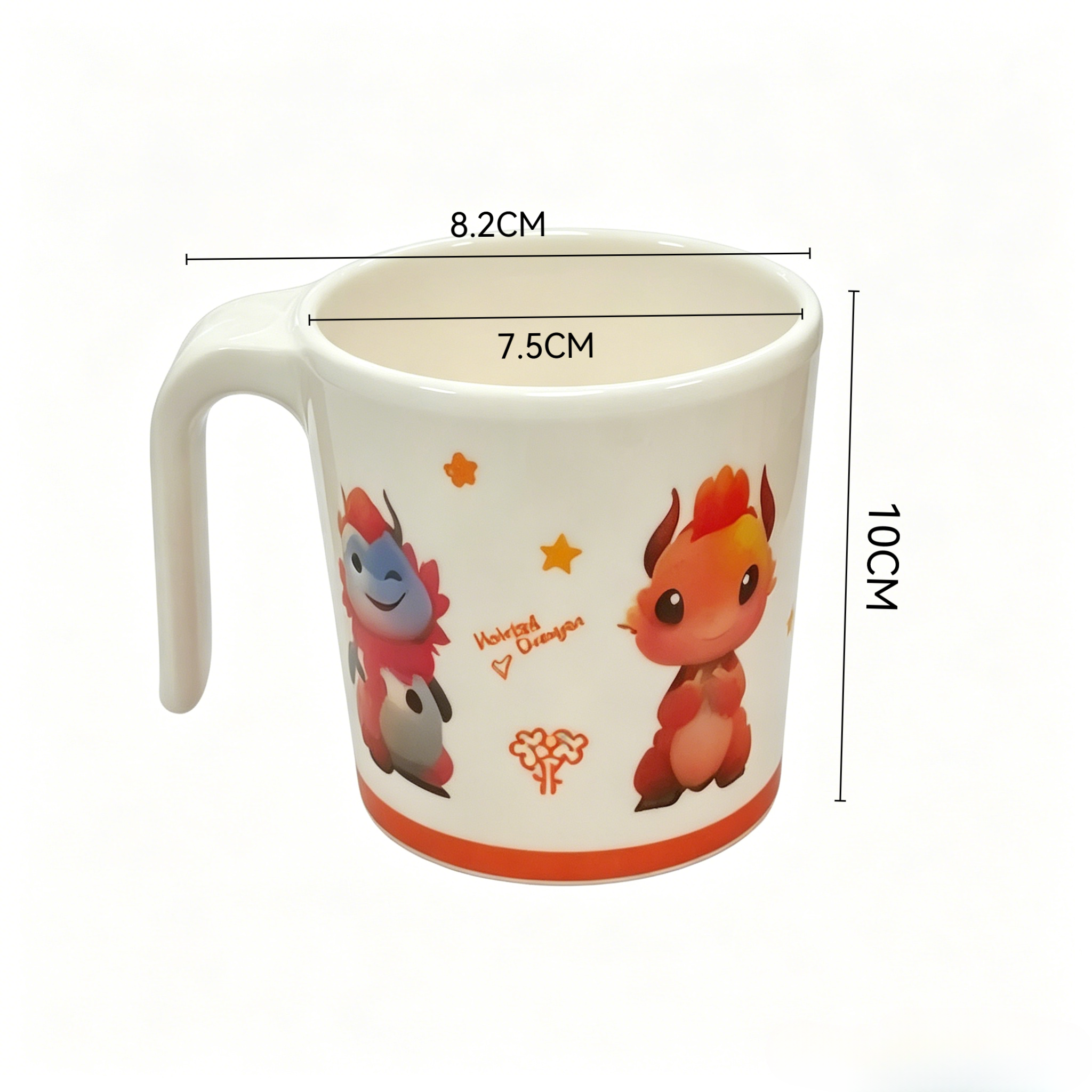 Cartoon Water Mug, Uncovered Drinking Cup, Cute Cartoon Pattern Plastic Water Cup for Home School Office Daily Use，Plain No Lid Water Cup，Plastic Drinking Cup，Home Daily Water Cup