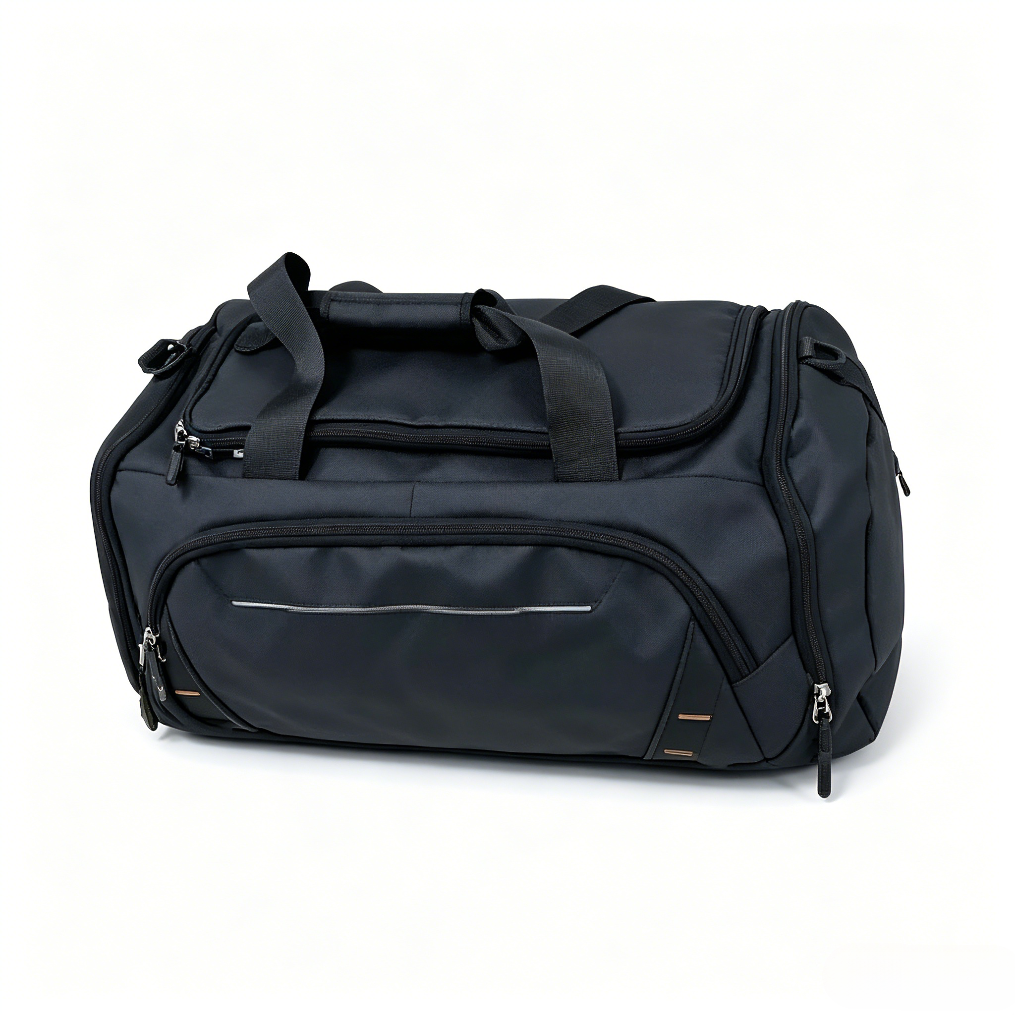 Unisex Large Sports Gym Bag Travel Duffel Bag Wet Dry Separation Luggage Weekend Overnight Bag Black