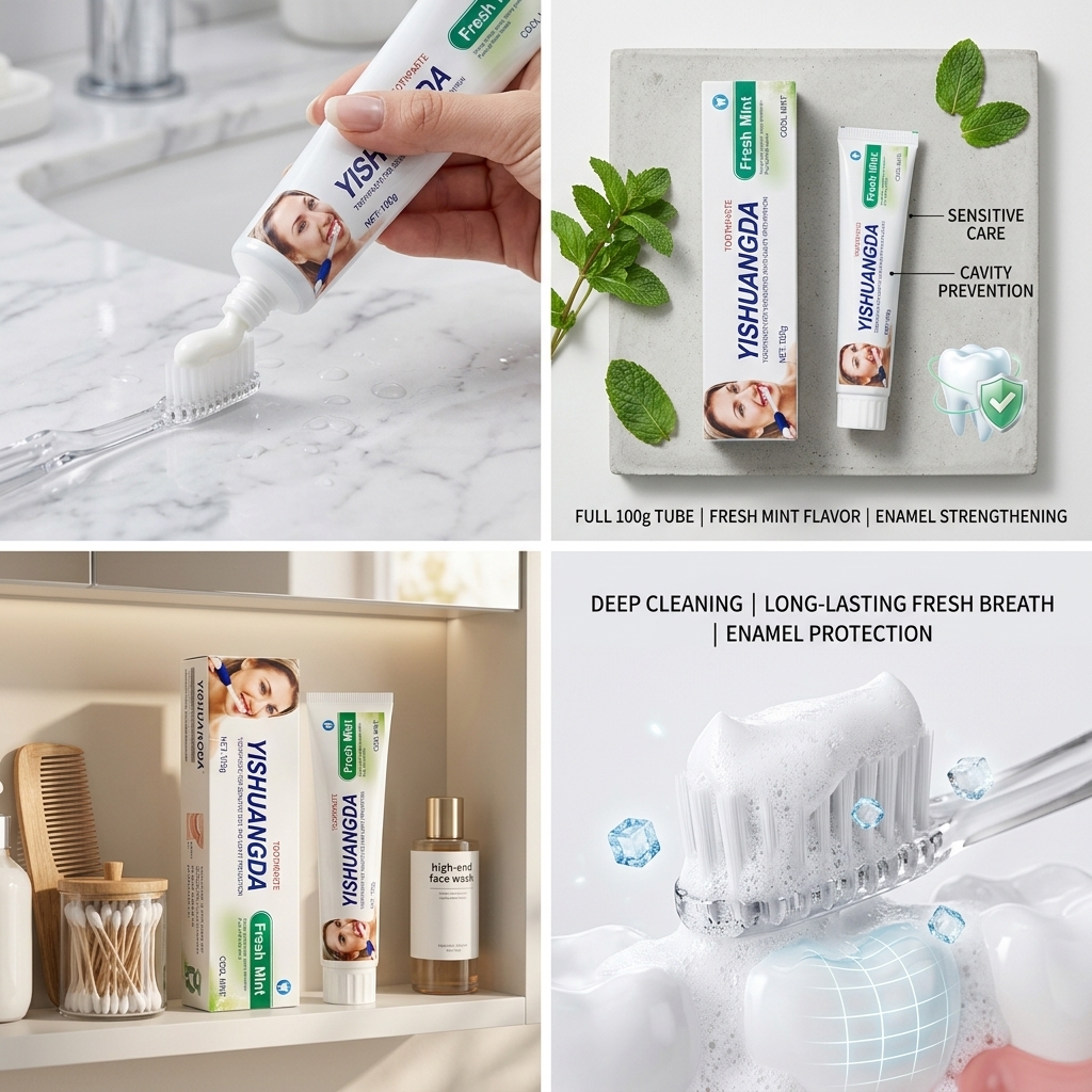 Toothpaste Cool Mint Toothpaste Whitening Teeth Anti Cavity Fresh Breath Gum Protection Daily Oral Care