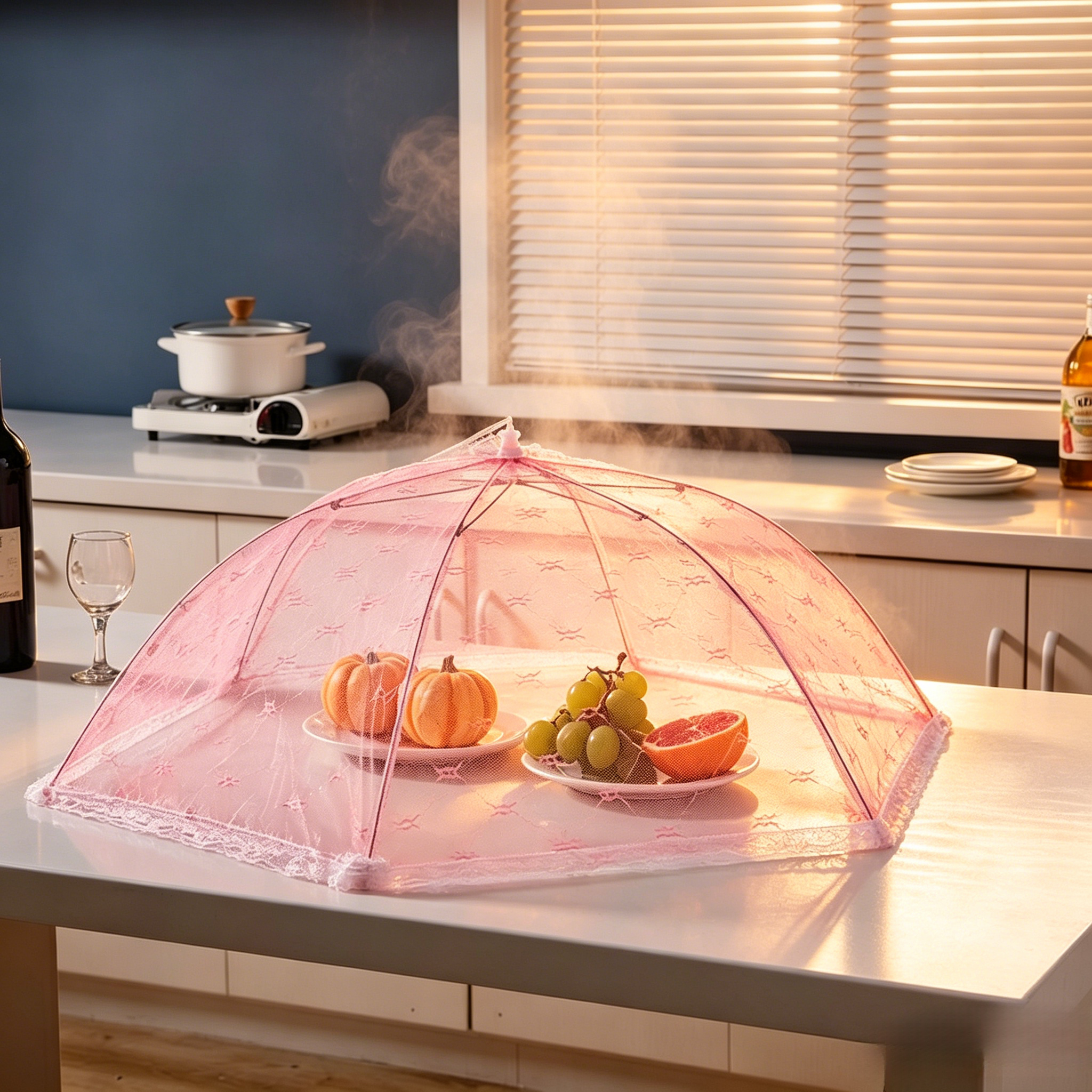 Food cover, Mesh food net, Foldable food cover, Anti-fly cover, Table food protector,Kitchen dust cover, Reusable food mesh，Large Foldable Mesh Food Cover, Anti-Fly Dustproof Table Food Protector